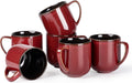 Ceramic Coffee Mugs Set of 6,12oz Handmade Coffee Mugs Set | Large Handle for Cappuccino/Latte/Tea/Hot Cocoa,Oven &Dishwasher & Microwave Safe