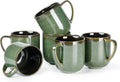 Ceramic Coffee Mugs Set of 6,12oz Handmade Coffee Mugs Set | Large Handle for Cappuccino/Latte/Tea/Hot Cocoa,Oven &Dishwasher & Microwave Safe
